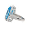 Bague 51.5 Bague Cocktail Or blanc Topaze, Diamant 58 Facettes 3798774CN