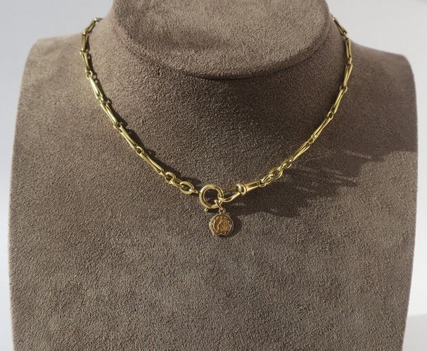 Pendentif Médaille pendentif Saint Christophe vintage en or jaune 18 carats 58 Facettes