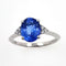 Bague Bague en or blanc tanzanite et diamant. 58 Facettes 57410353