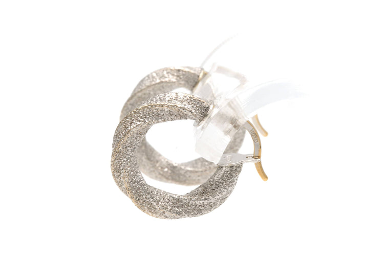 Boucles d'oreilles Boucles d'oreilles contemporaines en or blanc 18 carats 58 Facettes B490