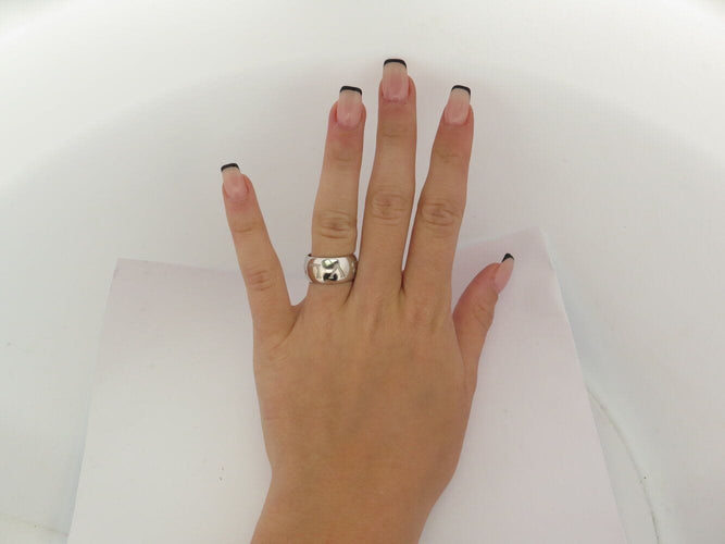 Bague 54 bague BULGARI monologo en or blanc 18k 12.7gr t54  750 58 Facettes 270147