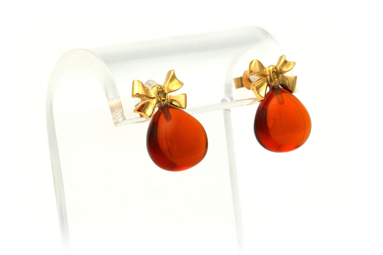 Boucles d'oreilles Boucles d'oreilles contemporaines en or jaune serties d'agates et de diamants 58 Facettes 20543