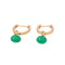 Boucles d'oreilles Boucles d'oreilles Créoles Or rose Chrysoprase 58 Facettes 3145035CN