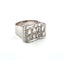 Bague 64 Bague en or blanc avec de gros diamants en or rose 58 Facettes