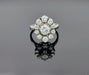 Bague 56 Bague marguerite en or blanc avec diamants 58 Facettes