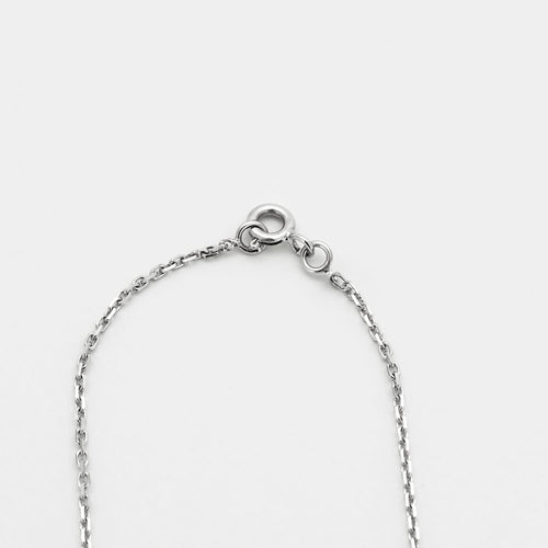 Collier Collier maille forçat or gris et diamant 58 Facettes GU48