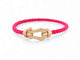 Bracelet bracelet FRED force 10 gm 0b0007 manille en or rose 18k cordon rose 58 Facettes 271114
