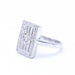 Bague 54 Bague Pentagramme en or blanc et diamants 58 Facettes N102874LF