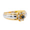 Bague 53 Bague Marguerite Or jaune, Or blanc Saphir, Diamant 58 Facettes 3079746CN