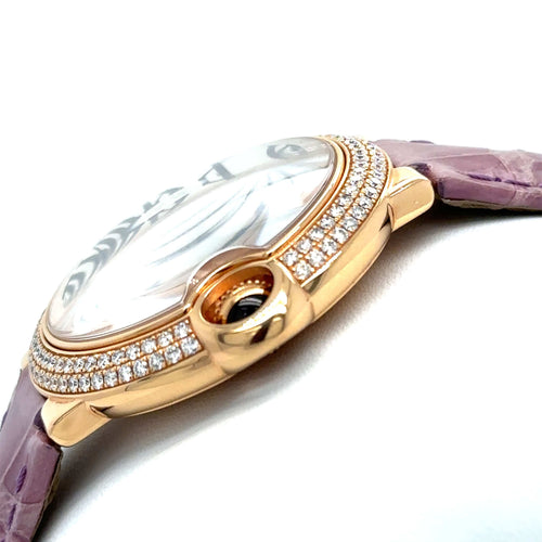 Montre CARTIER - MONTRE BALLON BLEU OR ROSE DIAMANTS 58 Facettes Cart montre