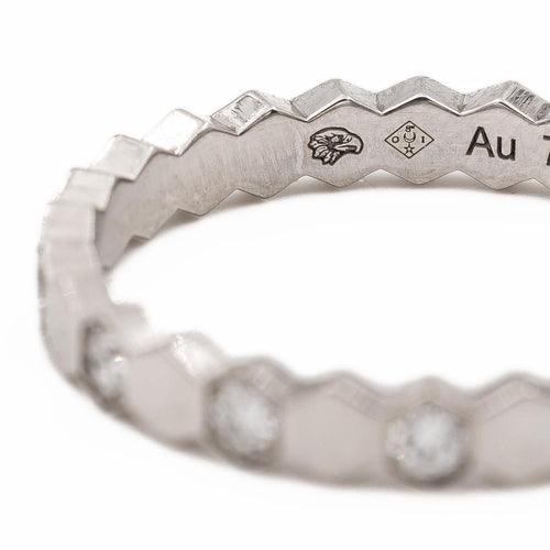 Chaumet Ring Vigselring Bee my Love Vitt guld Diamant 