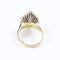 52 Anillo oro amarillo con vistas de oro blanco y diamantes talla brillante 58 Facettes 129418A
