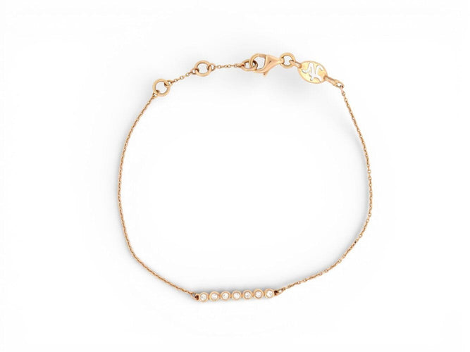 Bracelet bracelet VANESSA TUGENDHAFT 7 diamants 0.1ct prince3 17cm or rose 18k 58 Facettes 272155