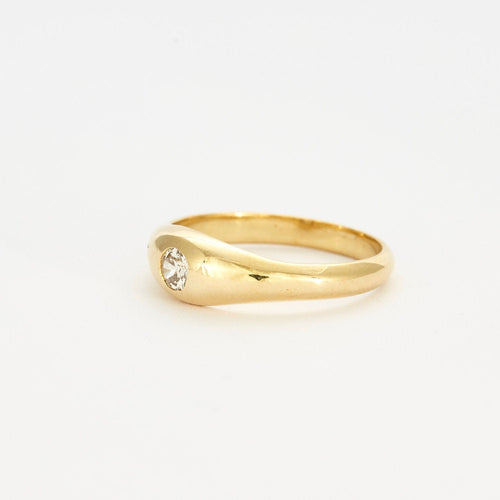 Bague 57 Bague Jonc Anglais Diamant Or Jaune 58 Facettes
