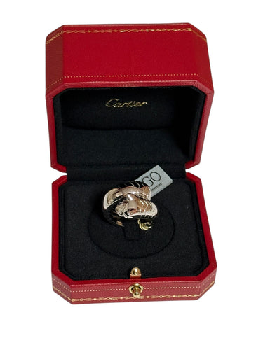 Bague 58 CARTIER - Bague Panthère Lakarda en or blanc, émeraudes et onyx 58 Facettes