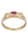 Bague 54 Bague moderne or jaune rubis et diamants 58 Facettes 092231