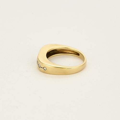Bague 57 Bague en or jaune, saphir et diamants 58 Facettes SOI3467