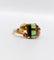 Bague 47.5 Bague art nouveau or 14k tourmaline et monture fleurie (circa 1910) 58 Facettes A06116