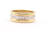 Bague 54 Bague contemporaine en or jaune et blanc sertie de diamants 58 Facettes 19456