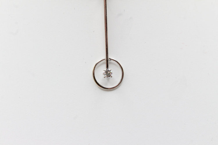 Pendentif Pendentif tige or blanc, diamant 58 Facettes 240645