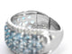 Bague 54 Bague en or blanc avec topazes et diamants 58 Facettes 2356