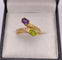 Bague 54.5 Bague Toi et Moi vintage péridot améthyste 58 Facettes