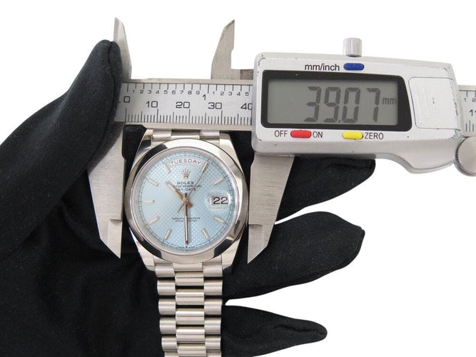 Montre montre ROLEX day date platinium 228206 40mm automatique 2021 +boite 58 Facettes 268099