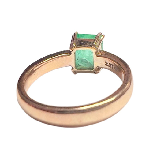 Bague 52.5 Bague design classique du 20ème siècle en or avec émeraude 58 Facettes Q88B