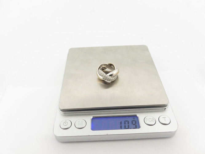 Bague 47 bague POIRAY tresse gm 451110 t47 en or blanc 18k & 51 diamants 1ct 58 Facettes 268752