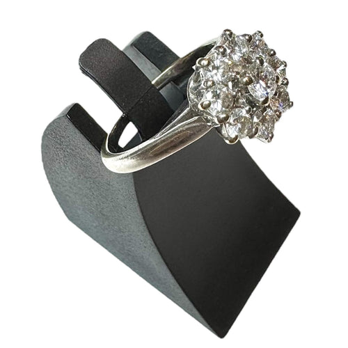 Bague 51 Bague Marguerite or blanc diamants 58 Facettes