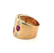 Bague 48 Bague en or jaune 18 kt avec rubis et diamants 58 Facettes