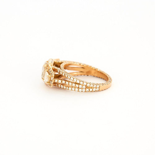 Bague 54 Bague Royale or rose et diamants 58 Facettes LP410/12