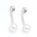 Boucles d'oreilles boucles d'oreilles en or avec perles et diamants 58 Facettes D363206