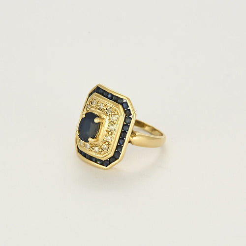 Bague 52 Bague en Or jaune 18k Saphir 58 Facettes B250681