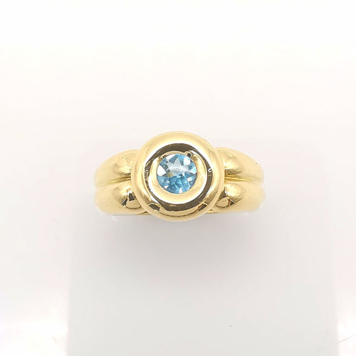 Bague 55 Bague en or jaune topaze 58 Facettes