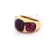 Bague 48 Bague vintage en or jaune avec tourmalines 58 Facettes