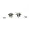 Boucles d'oreilles Boucles d'oreilles Flocons - Or blanc, Emeraudes et Diamants 58 Facettes 250356R