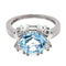 Bague Bague design en or avec topaze bleue et diamants 58 Facettes AO-0003