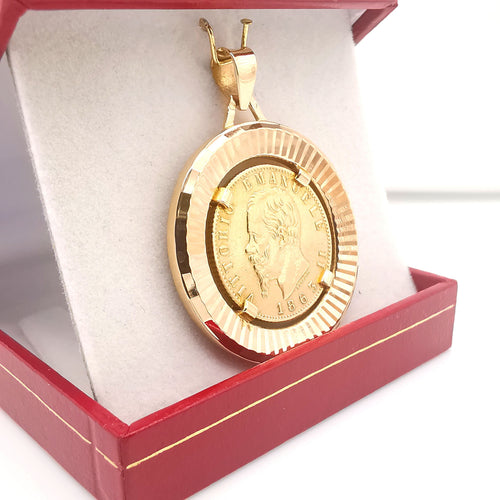 Wisiorek frank szwajcarski 1863