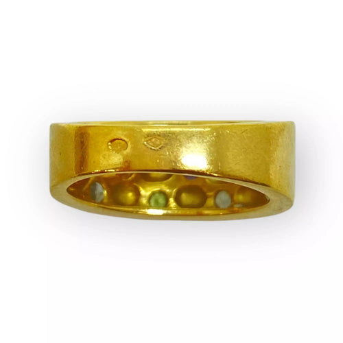 Bague 50 Bague damier empierrée multicolore 58 Facettes 330072461