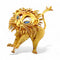 Broche Broche Lion en or jaune 18 carats et saphirs 58 Facettes