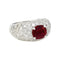Bague 49 Bague jonc pavage diamant, rubis 1,78 carats. 58 Facettes 30945