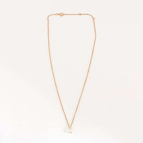 Collier COLLIER  OR ROSE 2 DIAMANTS O,22ct 58 Facettes M8927