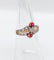 Bague 52.5 Bague victorienne or rose, diamants, pierres rouges (circa 1880) 58 Facettes A05228