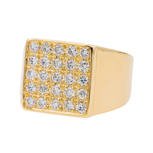 Bague 57.5 Bague Chevalière Or jaune Diamant 58 Facettes 3240176CN