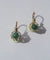 Boucles d'oreilles Boucles d’oreilles dormeuses anciennes or rose, malachite 58 Facettes