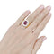 Bague 57 Bague jonc, or jaune, or blanc, rubis et diamants. 58 Facettes 33176