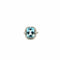 Bague 56 Bague or blanc topaze bleue et diamants 58 Facettes
