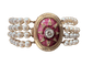Bracelet Bracelet XIXème or et émail rouge, diamant de 0,80 carat 58 Facettes