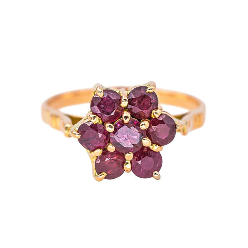 Bague 52 Bague Marguerite  Or rose Rubis 58 Facettes 4354719CN